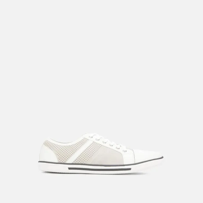 Kenneth Cole Center Low Top Sneaker White Combo Men Sneakers