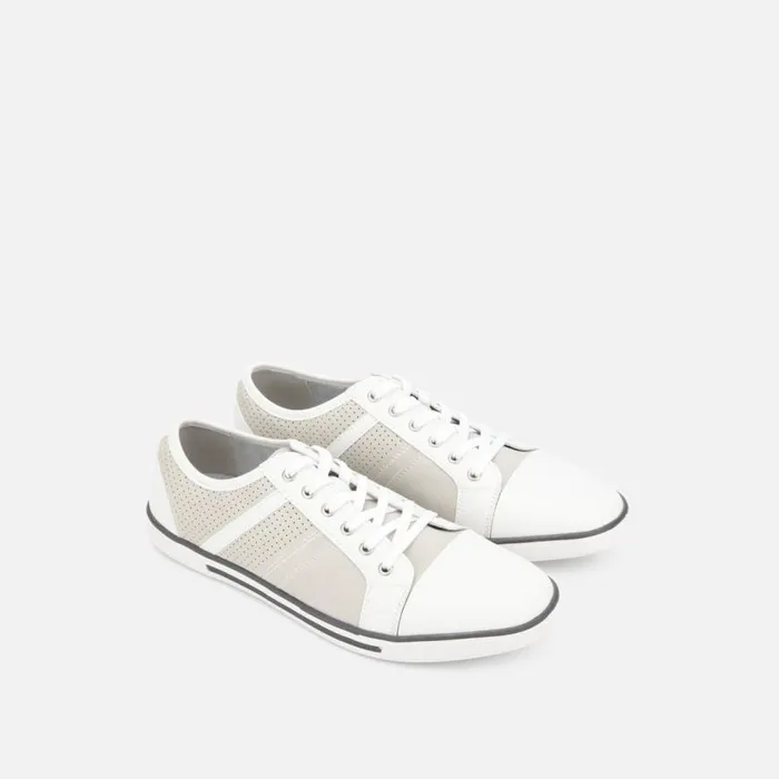 Kenneth Cole Center Low Top Sneaker White Combo Men Sneakers