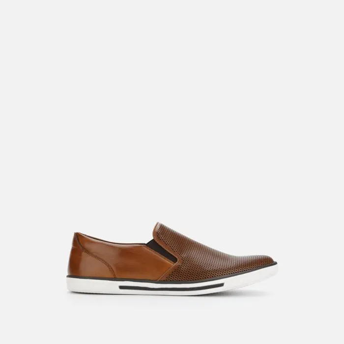 Kenneth Cole Center Slip On Sneaker Cognac Men Sneakers