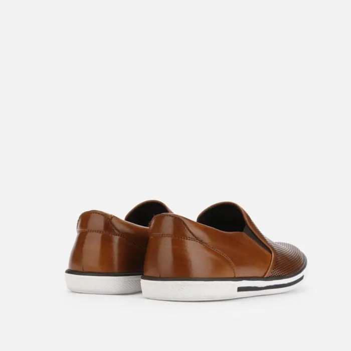 Kenneth Cole Center Slip On Sneaker Cognac Men Sneakers