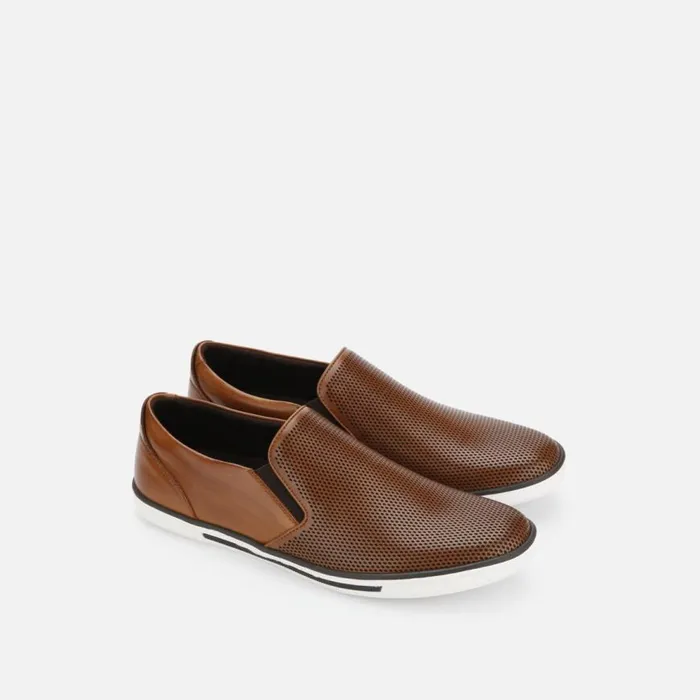 Kenneth Cole Center Slip On Sneaker Cognac Men Sneakers