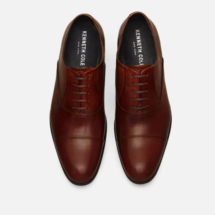 Kenneth Cole Chief Council Leather Oxford Cognac Men Oxfords