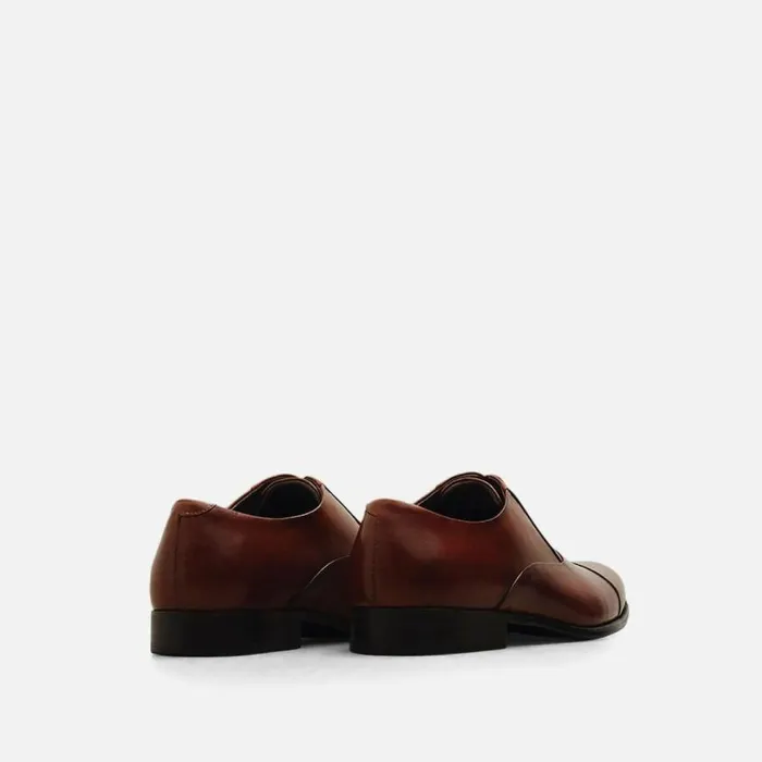 Kenneth Cole Chief Council Leather Oxford Cognac Men Oxfords