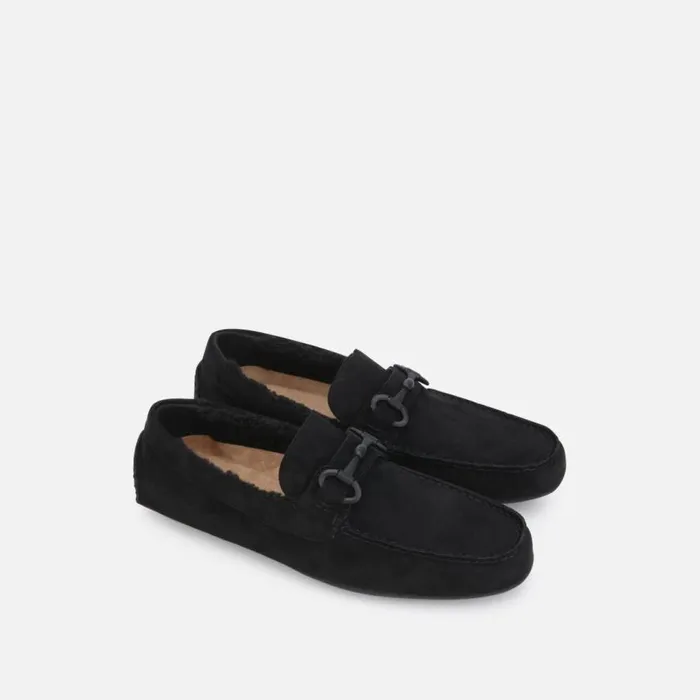 Kenneth Cole Dawson Bit Driver Cozy Black Men Loafers