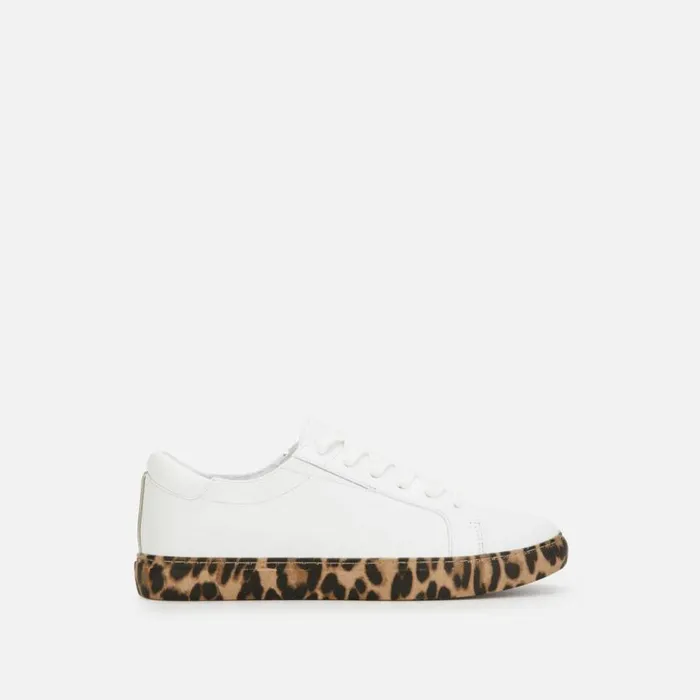 Kenneth Cole Kam Accent Leather Sneaker Whitenatural Women Sneakers
