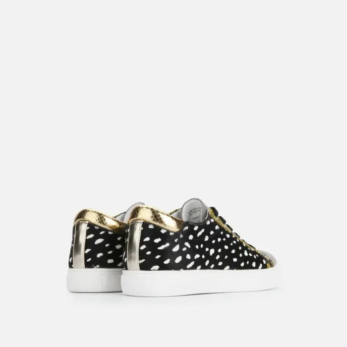 Kenneth Cole Kam Animal Print Hair Calf Sneaker Blackwhite Combo Women Sneakers