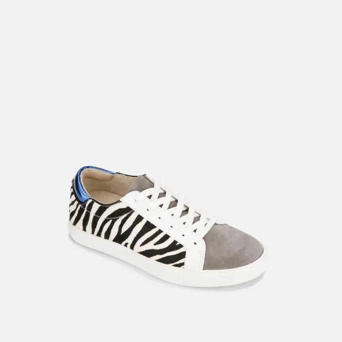Kenneth Cole Kam Animal Print Hair Calf Sneaker Blackwhite Women Sneakers