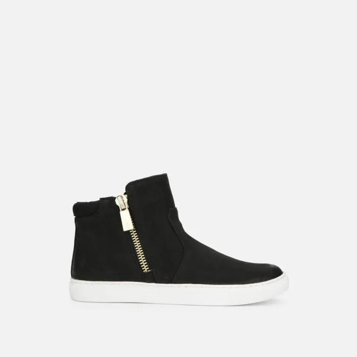 Kenneth Cole Kiera Nubuck Leather Sneaker Black Women Sneakers
