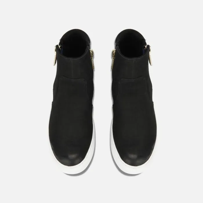 Kenneth Cole Kiera Nubuck Leather Sneaker Black Women Sneakers