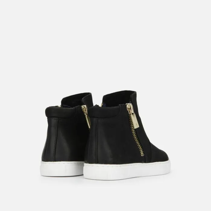 Kenneth Cole Kiera Nubuck Leather Sneaker Black Women Sneakers