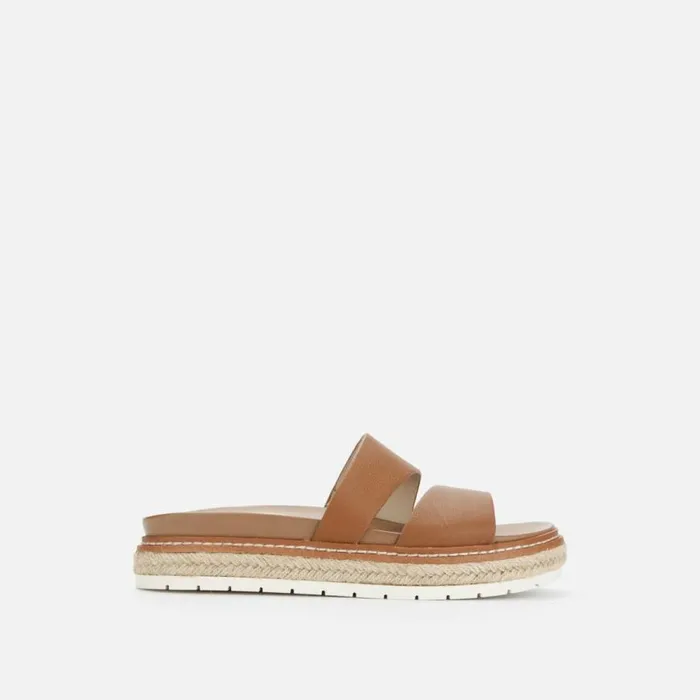 Kenneth Cole Laney Jute Wrapped Slide With Eva Cognac Women Sandals
