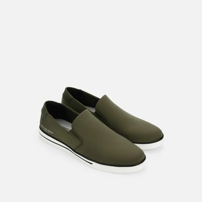 Kenneth Cole Liam Neoprene SlipOn Sneaker Olive Men Sneakers