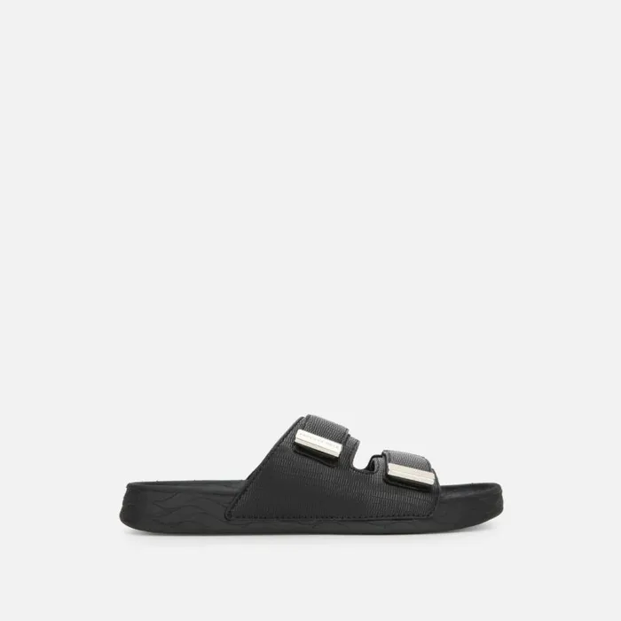 Kenneth Cole Nova Two Band Slide Black Women Sandals