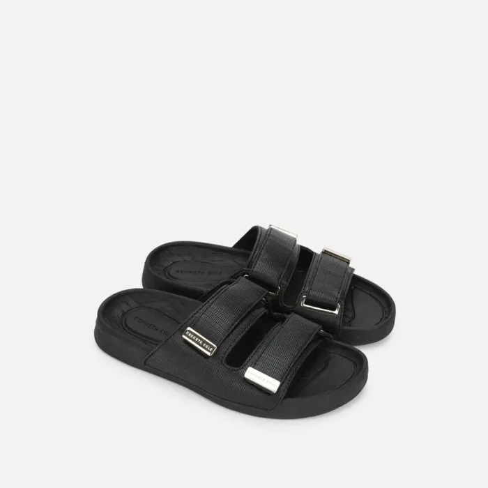 Kenneth Cole Nova Two Band Slide Black Women Sandals Kenneth Cole Nova Two Band Slide Black Women Sandals