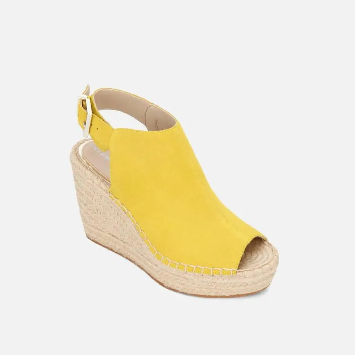 Kenneth Cole Olivia Suede Espadrille Wedge Sol Women Sandals