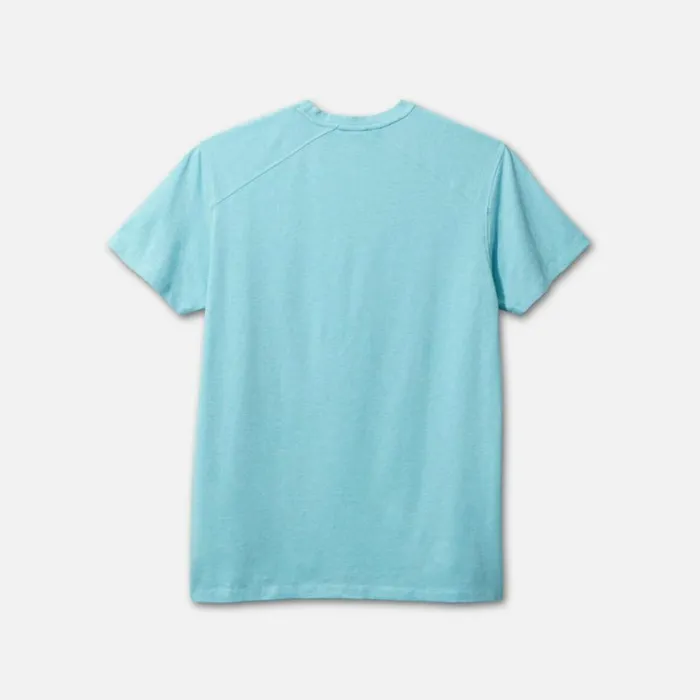 Kenneth Cole Organic Cotton Blend Melange Crew Neck Tee Mint Melange Men TShirts Polos