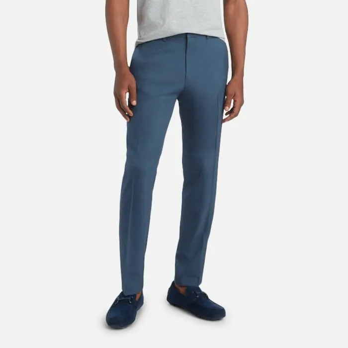 Kenneth Cole Premium Stretch Twill Slim Fit Flex Waistband Flat Front Dress Pant Chambray Men Bottoms Kenneth Cole Premium Stretch Twill Slim Fit Flex Waistband Flat Front Dress Pant Chambray Men Bottoms