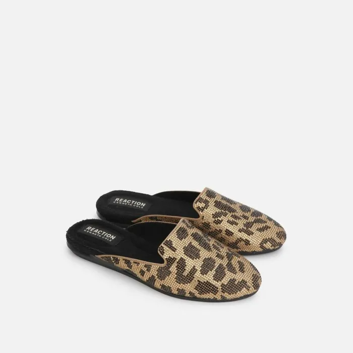 Kenneth Cole Viv Jewel Slide Slipper Leopard Women Flats