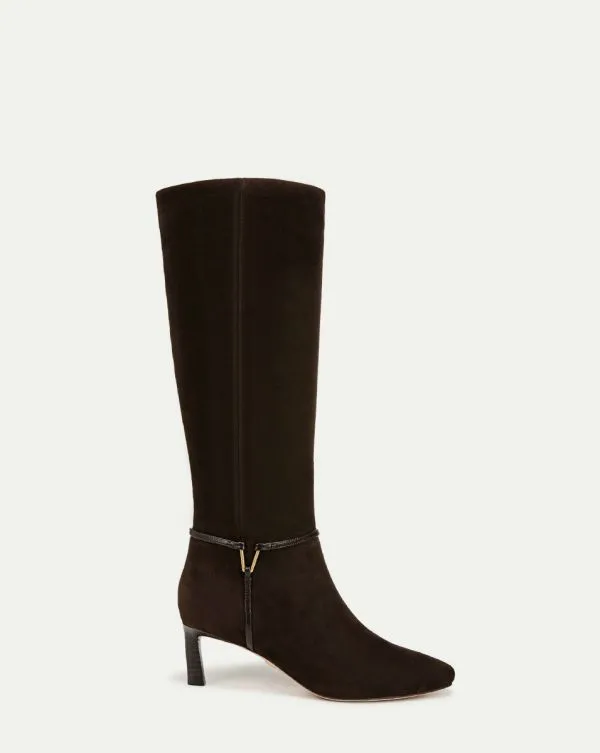 Kenzie MidHeel Tall Boot Espresso Women Veronica Beard Shoes