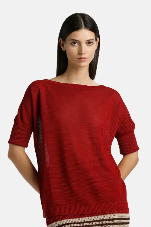Knitwear Carole Carole Burgundy 8211 Luisa Spagnoli Women Knitwear Carole Carole Burgundy 8211 Luisa Spagnoli Women