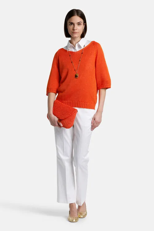 Knitwear Luisa Spagnoli Women Caldaia Caldaia Orange Knitwear Luisa Spagnoli Women Caldaia Caldaia Orange