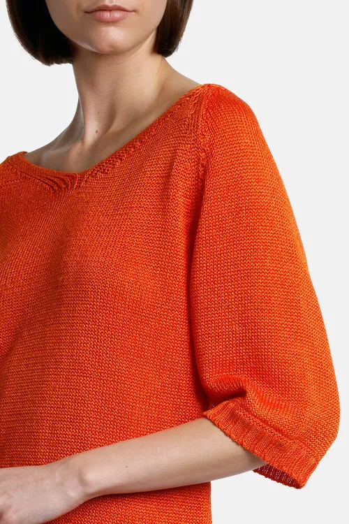 Knitwear Luisa Spagnoli Women Caldaia Caldaia Orange Knitwear Luisa Spagnoli Women Caldaia Caldaia Orange