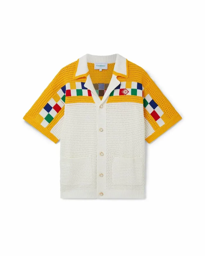 Knitwear Men Casablanca Paris Crochet Knit Shirt