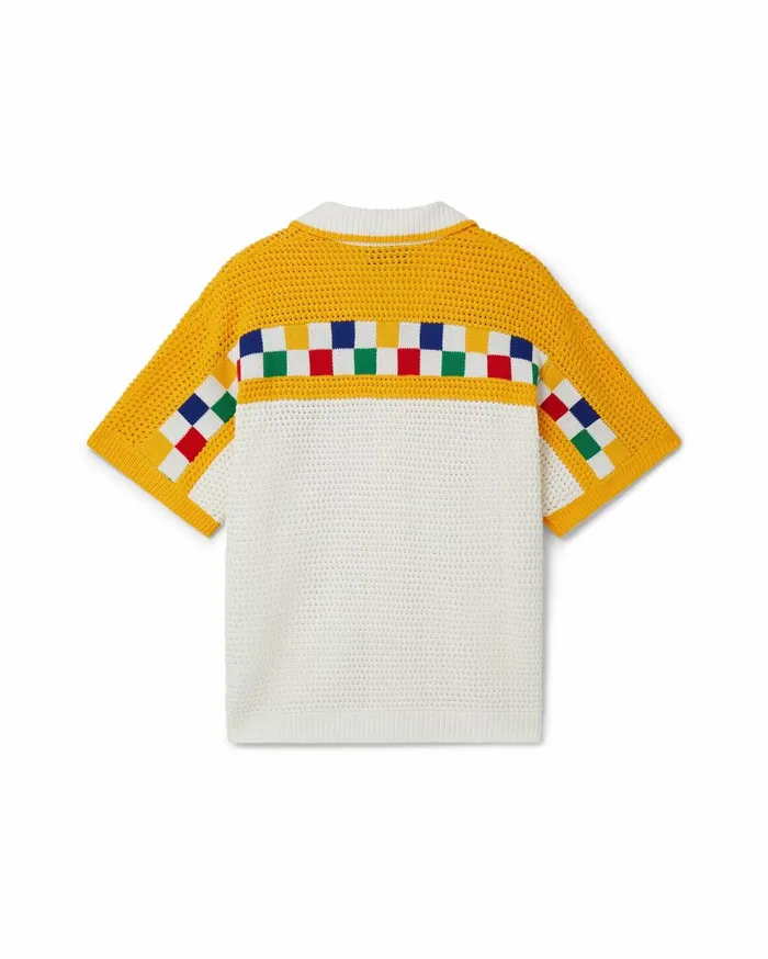 Knitwear Men Casablanca Paris Crochet Knit Shirt Knitwear Men Casablanca Paris Crochet Knit Shirt