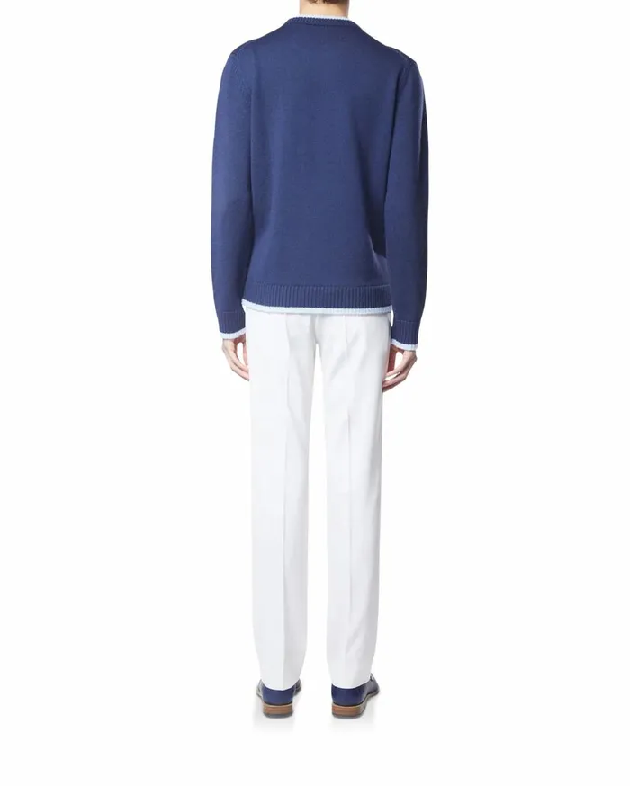 Knitwear Men Casablanca Paris Logo Degrade Intarsia Jumper