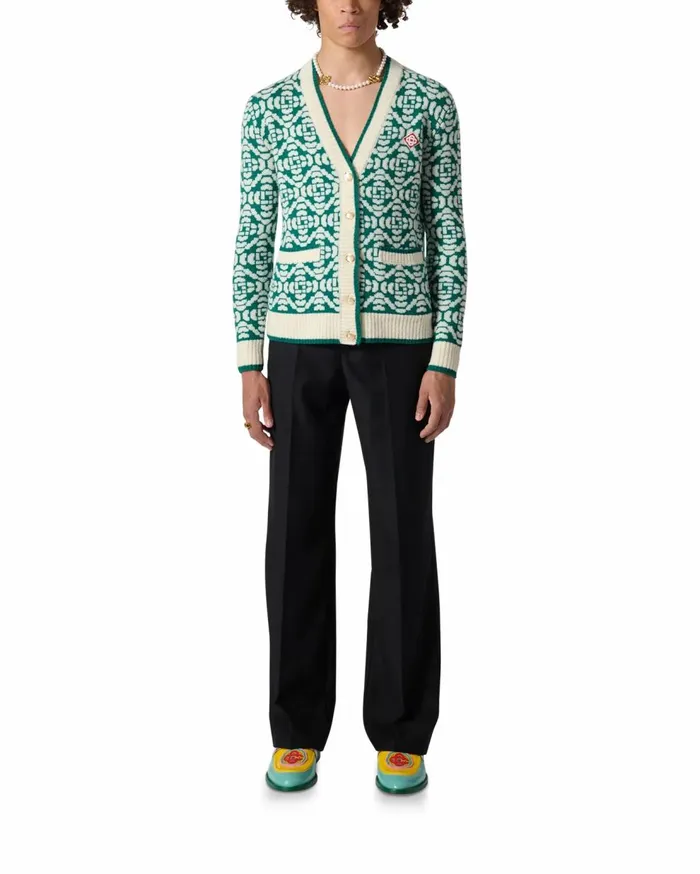 Knitwear Men Casablanca Paris Monogram Cardigan Knitwear Men Casablanca Paris Monogram Cardigan