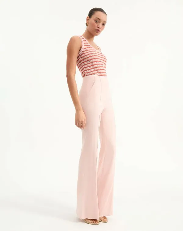 Komi Pant Pink Shell Women Veronica Beard Pants Komi Pant Pink Shell Women Veronica Beard Pants