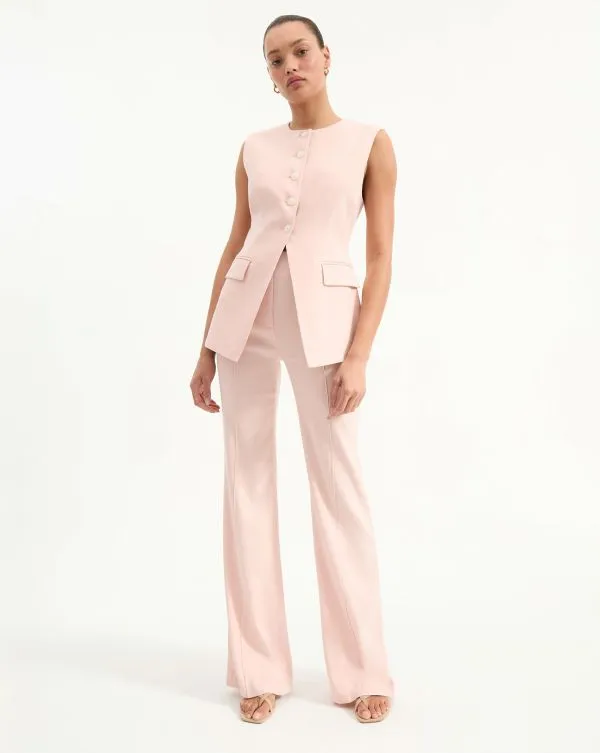 Komi Pant Pink Shell Women Veronica Beard Pants Komi Pant Pink Shell Women Veronica Beard Pants