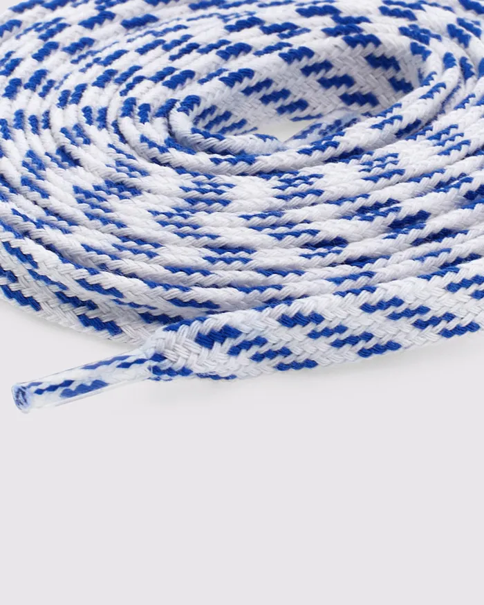 Laces Women P448 Shoelaces WhiteBlue Laces Women P448 Shoelaces WhiteBlue