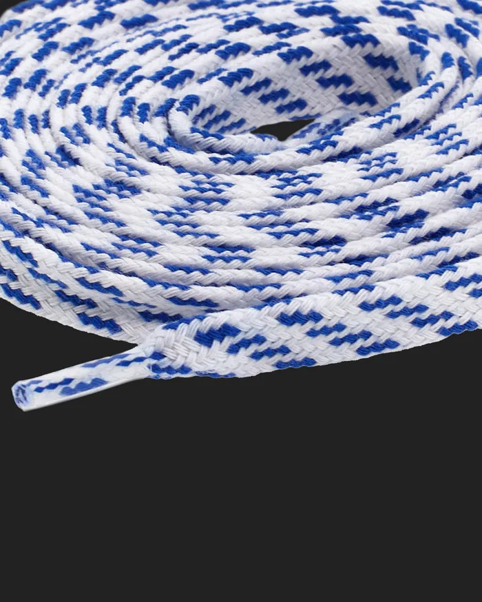 Laces Women P448 Shoelaces WhiteBlue Laces Women P448 Shoelaces WhiteBlue