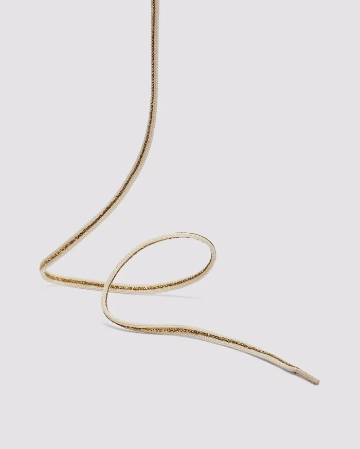 Laces Women Shoelaces GoldWhite P448