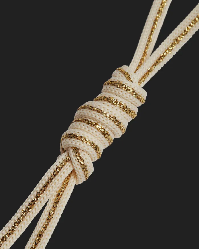 Laces Women Shoelaces GoldWhite P448 Laces Women Shoelaces GoldWhite P448