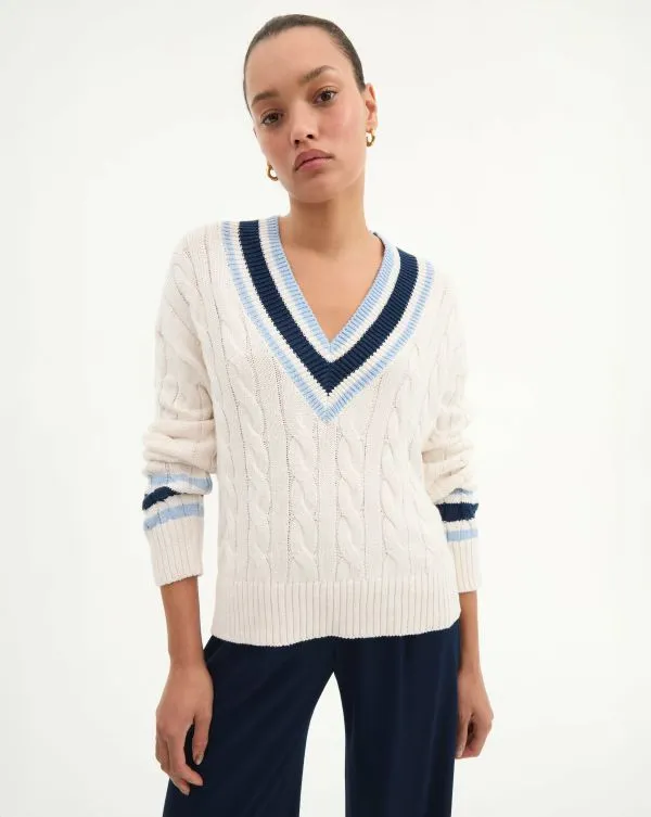 Lachlen Pullover Offwhite Women Veronica Beard Sweaters