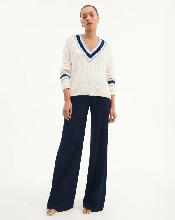 Lachlen Pullover Offwhite Women Veronica Beard Sweaters