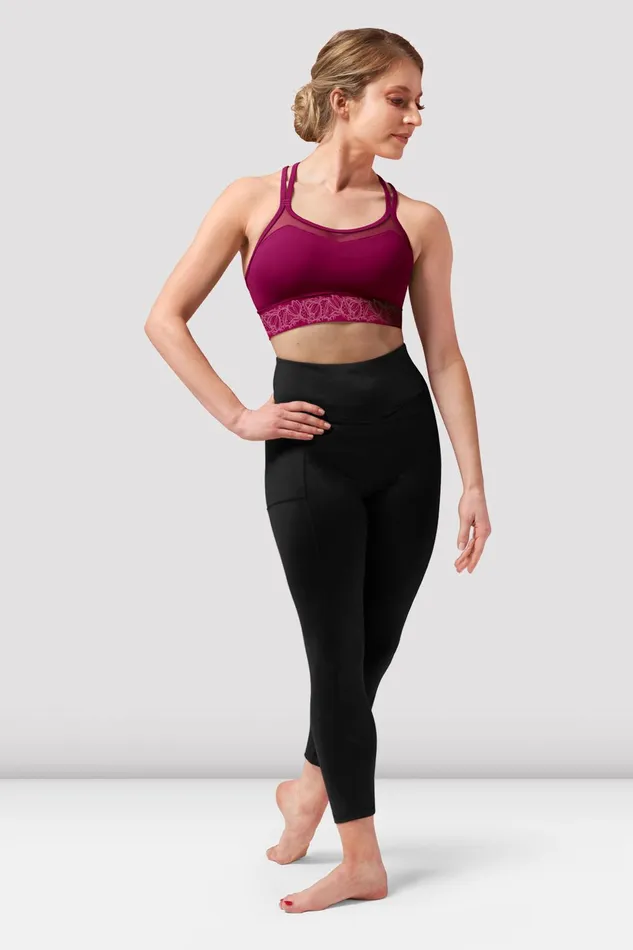 Ladies Demi Scoop Neck Crop Top Cherry Adult Tops Bloch