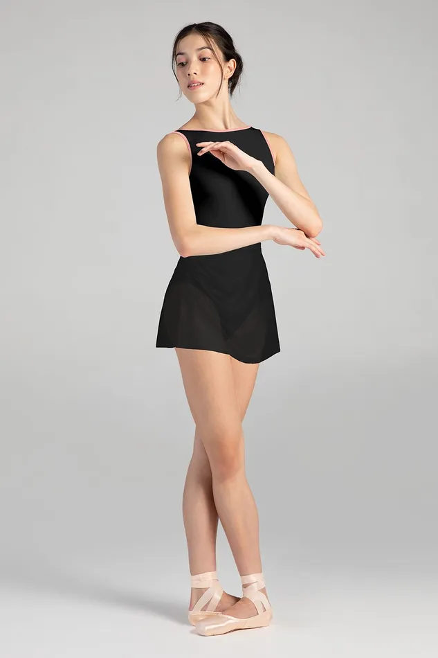 Ladies Lyric Mesh Wrap Skirt Black Adult Skirts and Tutus Bloch