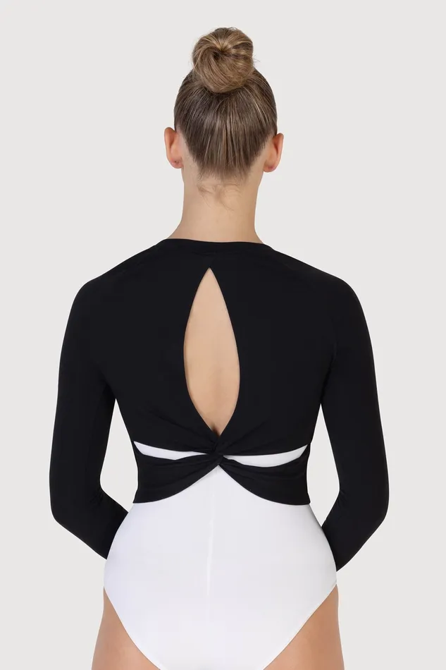 Ladies Saoirse Soft Twist Back Top Black Separates Bloch Adult