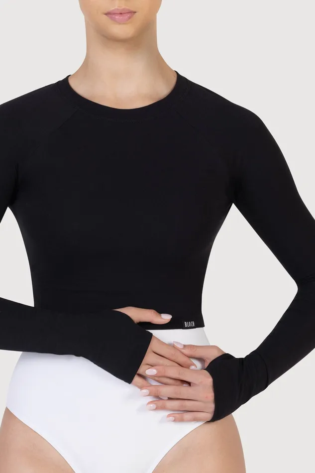Ladies Saoirse Soft Twist Back Top Black Separates Bloch Adult