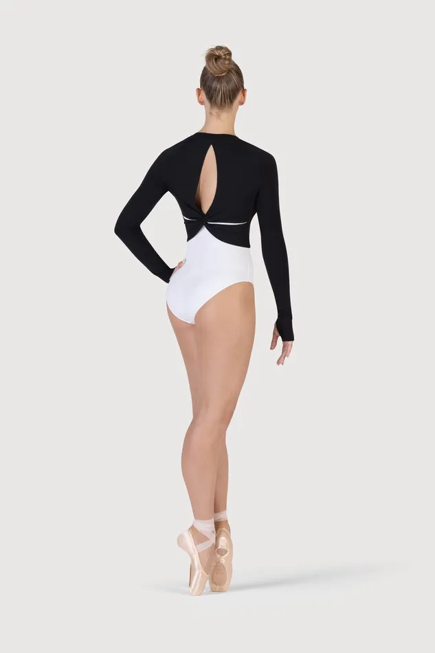 Ladies Saoirse Soft Twist Back Top Black Separates Bloch Adult