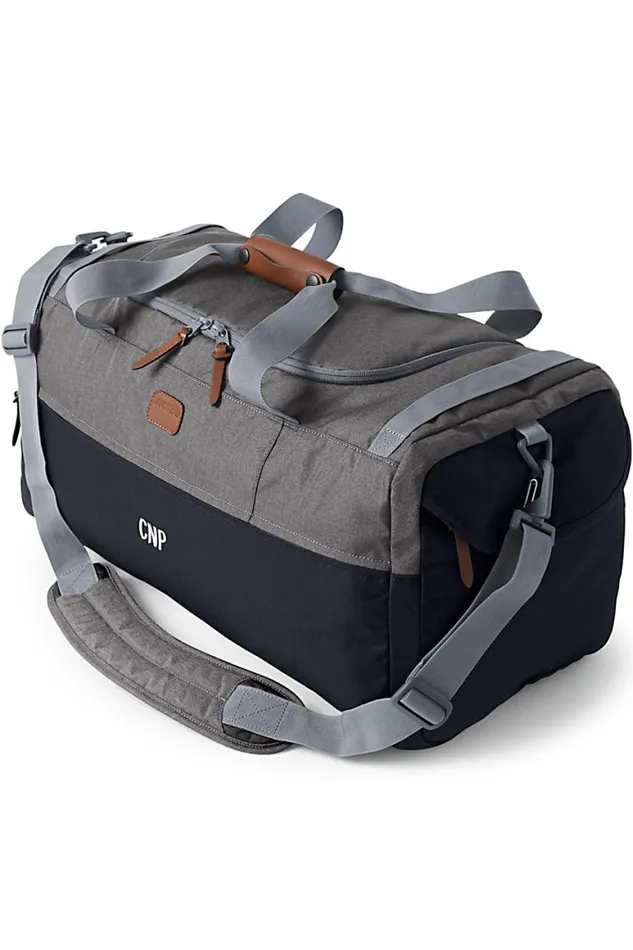 Lands039 End Accessories Men Medium Everyday Travel Duffle Bag Oxidized Gray Heather