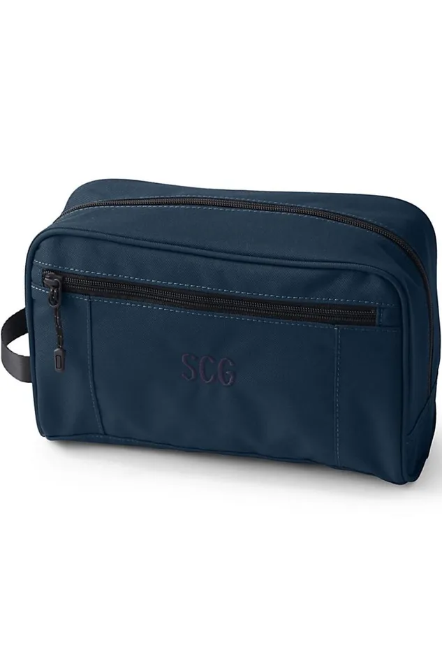 Lands039 End Accessories Men Travel Dopp Kit Toiletry Bag Radiant Navy
