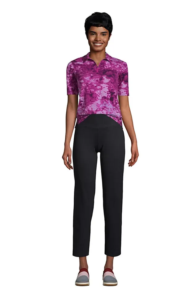 Lands039 End Capris and Crop Pants Women Active Crop Yoga Pants Deep Sea Navy Tie Dye Palm Lands039 End Capris and Crop Pants Women Active Crop Yoga Pants Deep Sea Navy Tie Dye Palm
