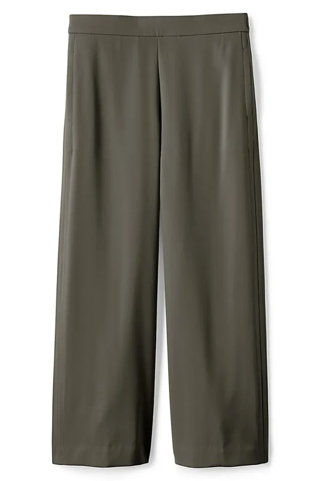 Lands039 End Capris and Crop Pants Women Crepe Pull On Crop Pants Forest Moss Lands039 End Capris and Crop Pants Women Crepe Pull On Crop Pants Forest Moss