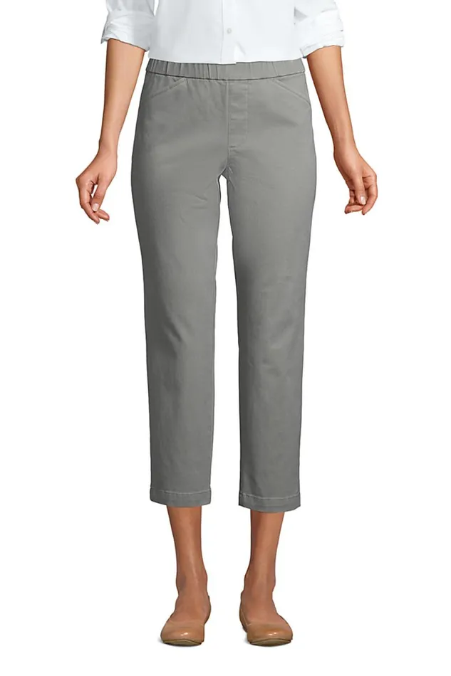 Lands039 End Capris and Crop Pants Women Mid Rise Pull On Chino Crop Pants Washed Military Green Lands039 End Capris and Crop Pants Women Mid Rise Pull On Chino Crop Pants Washed Military Green