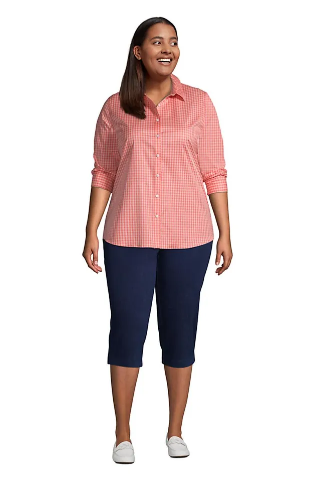 Lands039 End Capris and Crop Pants Women Plus Size Sport Knit Denim High Rise Elastic Waist Pull On Capri Pants Dark Indigo Lands039 End Capris and Crop Pants Women Plus Size Sport Knit Denim High Rise Elastic Waist Pull On Capri Pants Dark Indigo