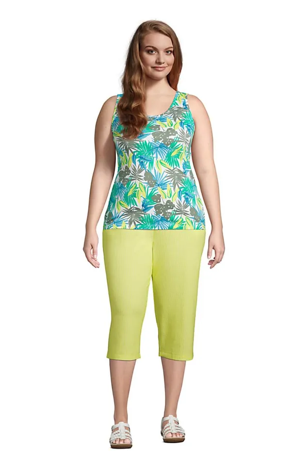 Lands039 End Capris and Crop Pants Women Plus Size Sport Knit High Rise Capri Pants 8211 Print Citron Yellow Seersucker Lands039 End Capris and Crop Pants Women Plus Size Sport Knit High Rise Capri Pants 8211 Print Citron Yellow Seersucker